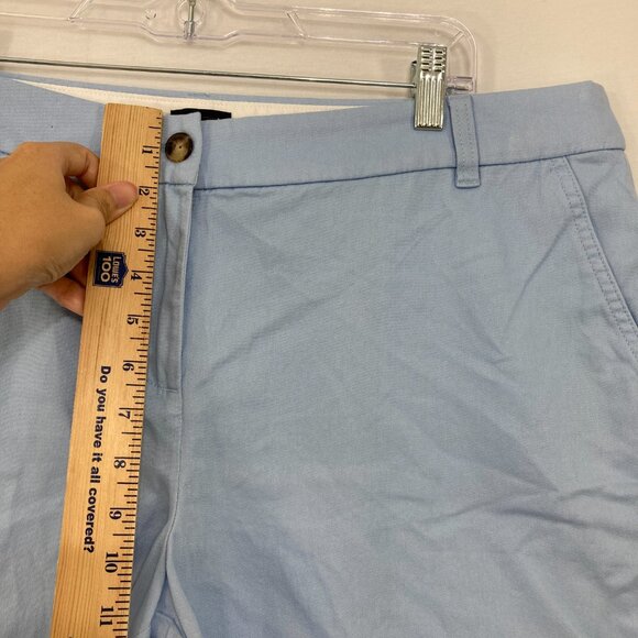 J. Crew size 16 Light Blue Cotton Shorts Comfy Coastal Vacation - Picture 7 of 11